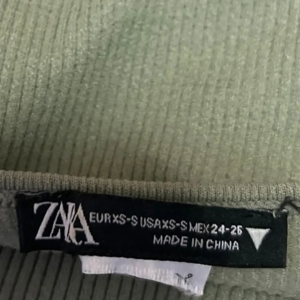 Zara green ribbed